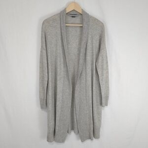 Vince Women's Gray Longline Cardigan Wool/Cashmere